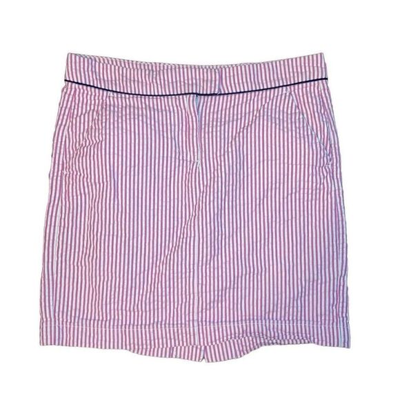 Tommy Hilfiger Pink and White Seersucker Skirt Size XS/2 - pockets! 💕 cute! - Picture 1 of 9